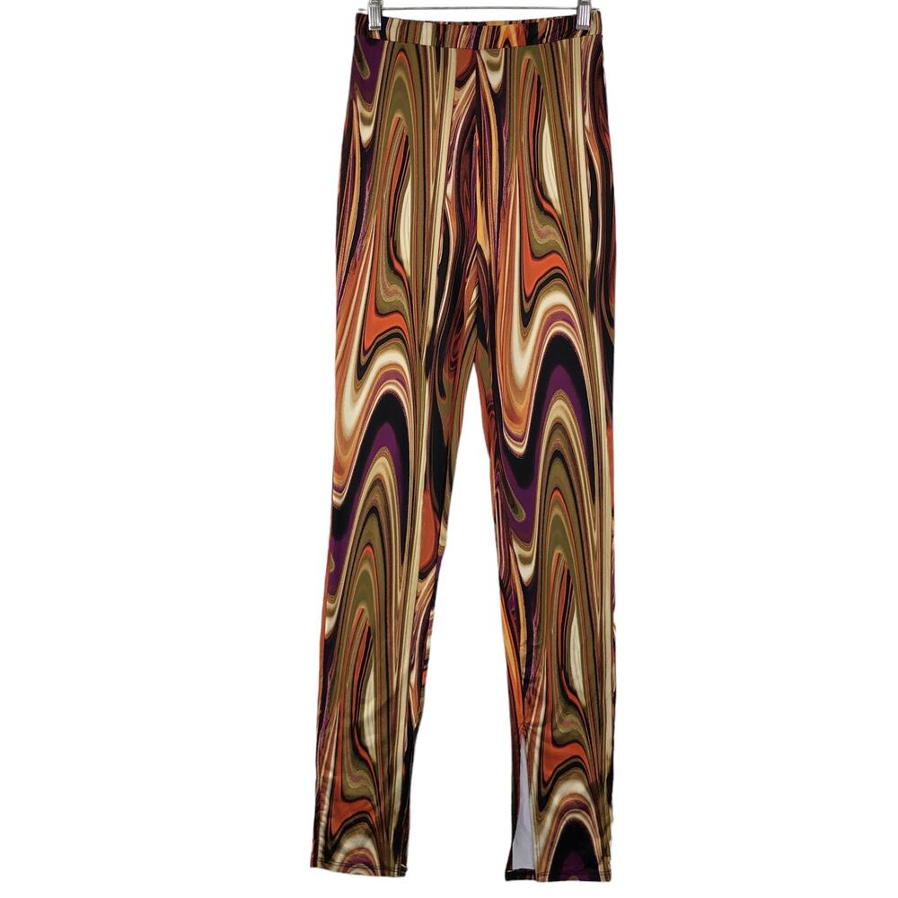 Cherie Los Angeles Womens Size S Pants Groovy Legging Stretch Multicolor Tight